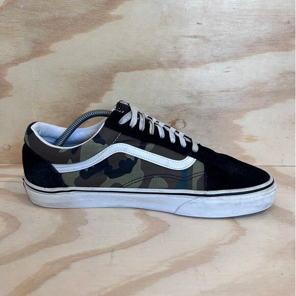 Vans Off The Wall - Old Skool Woodland Camo - Sneakers - Black/Green - Men's -11 - Picture 5 of 9